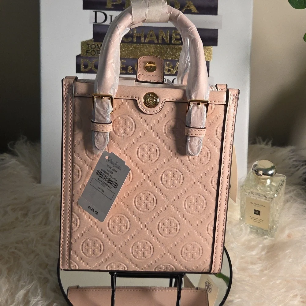 Tory Burch NWT Mini T Monogram Leather Tote Bag